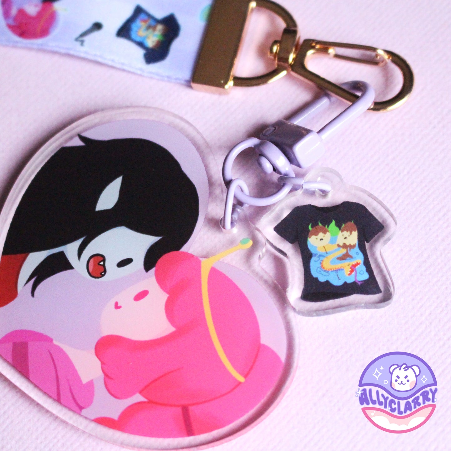 Bubblegum Marceline (Bubbline) Lanyard Acrylic Charm