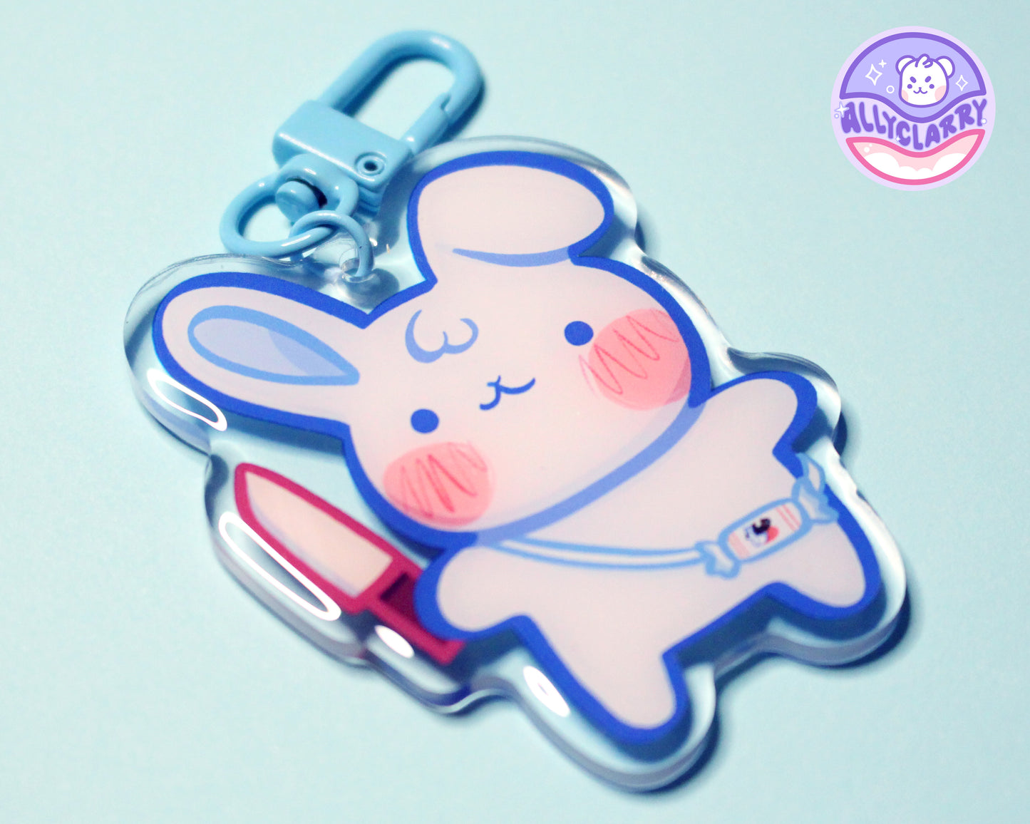 Bunny Knife Acrylic Charm