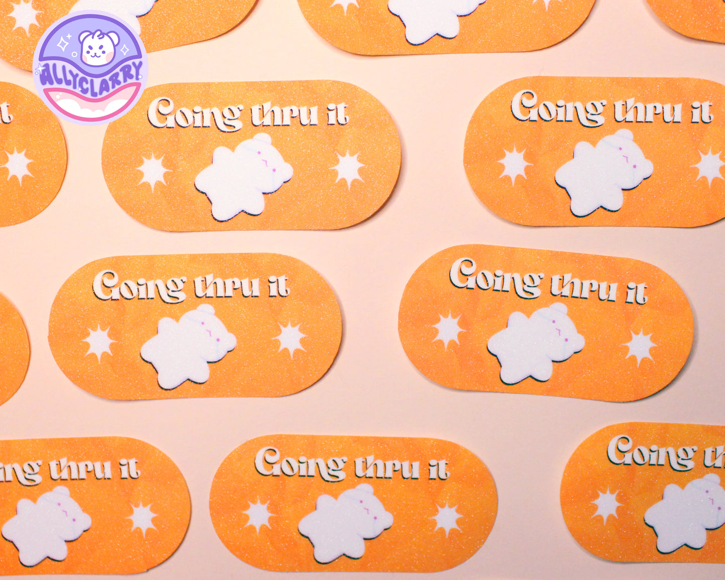 Going Thru It glitter vinyl sticker