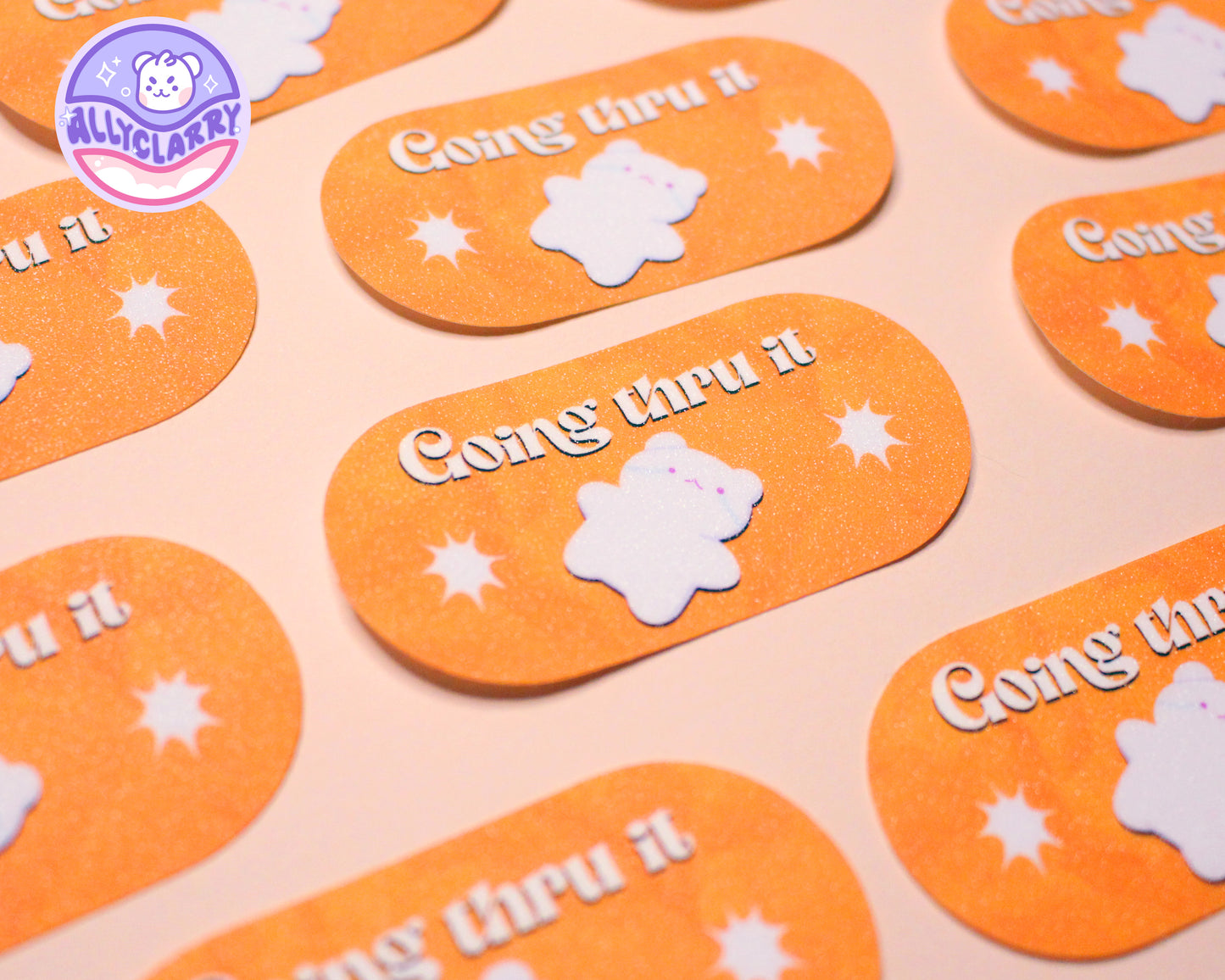 Going Thru It glitter vinyl sticker
