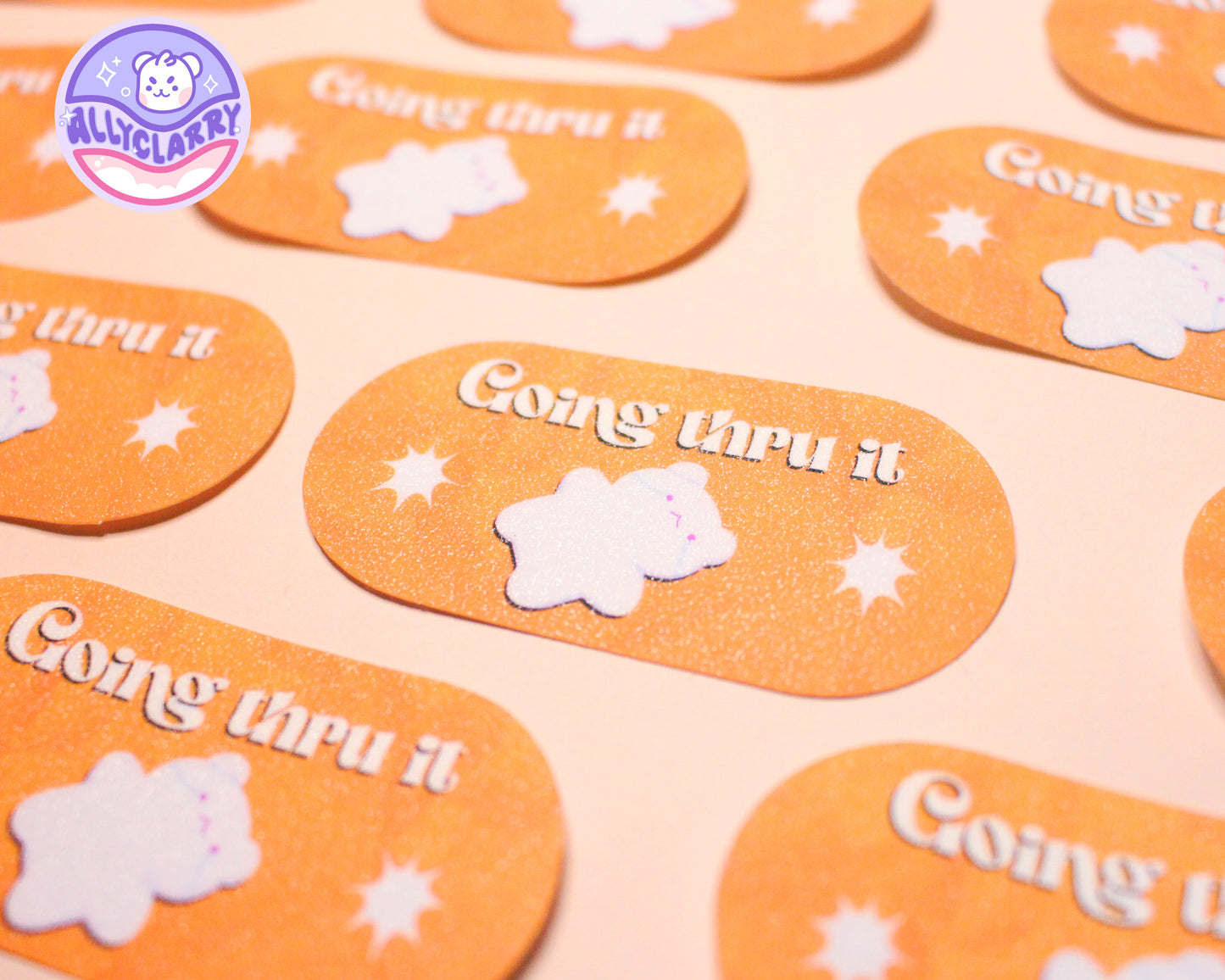 Going Thru It glitter vinyl sticker