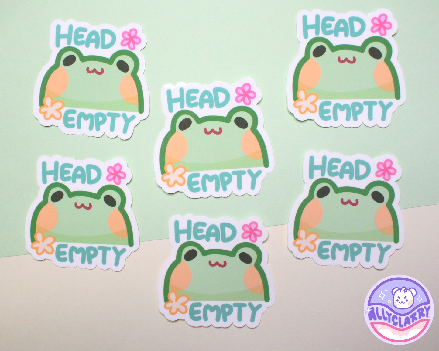 Head Empty Frog vinyl sticker