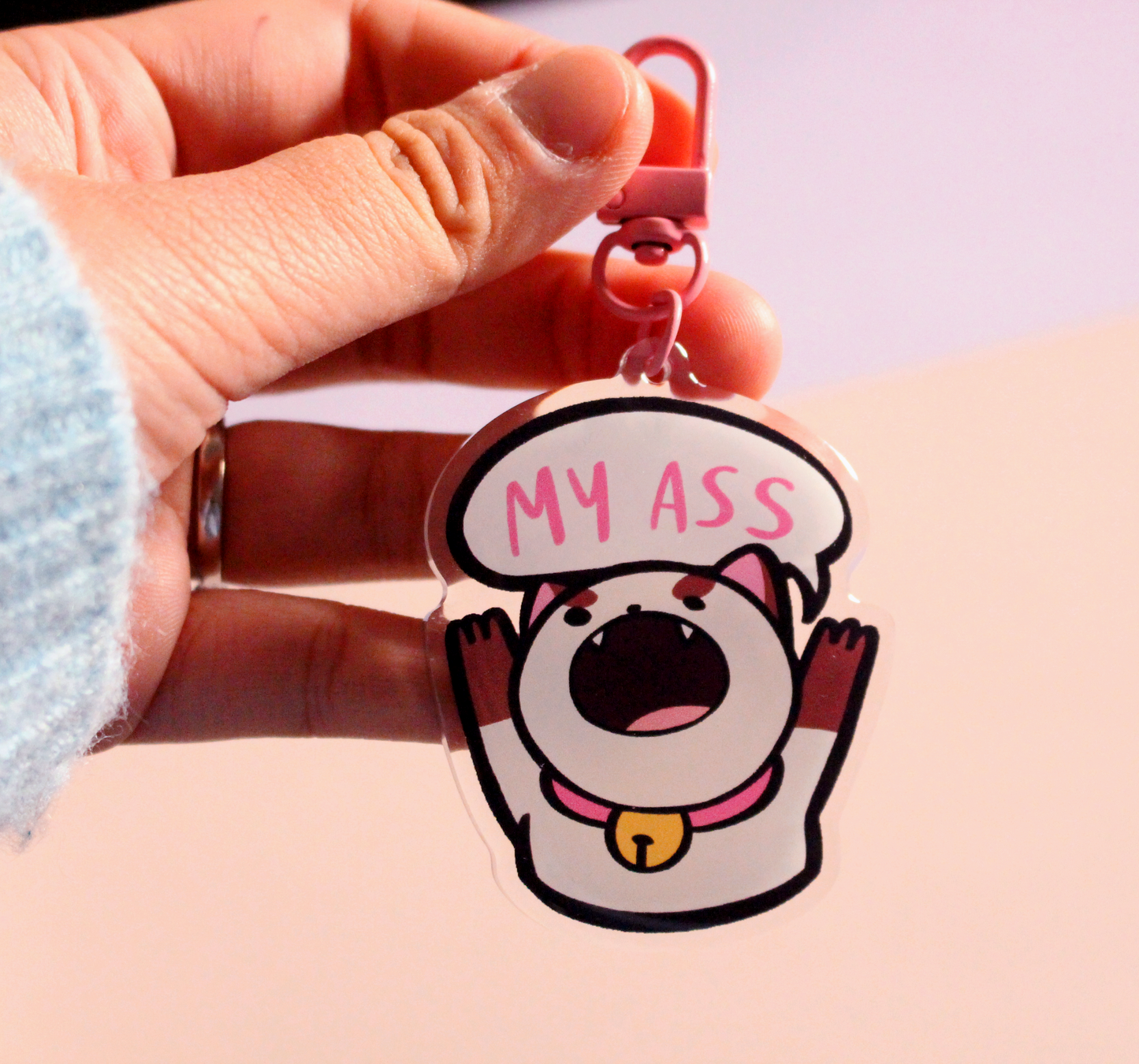 'My Ass' Puppycat Acrylic Charm