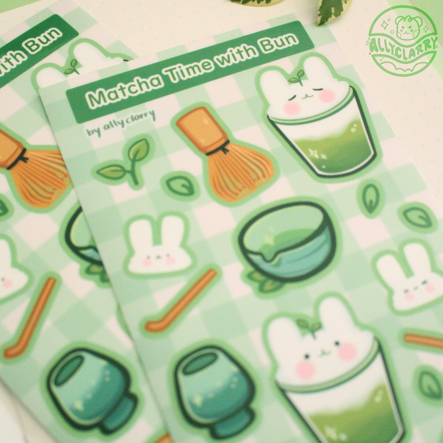 Matcha Bunny Vinyl Sticker Sheet