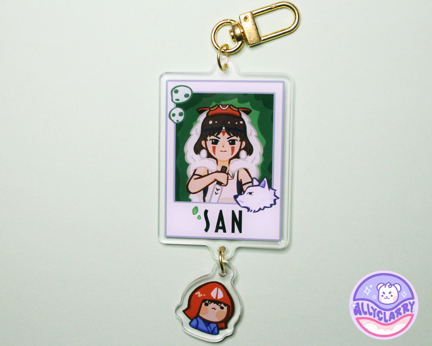 San & Ashitaka Connect Acrylic Charm
