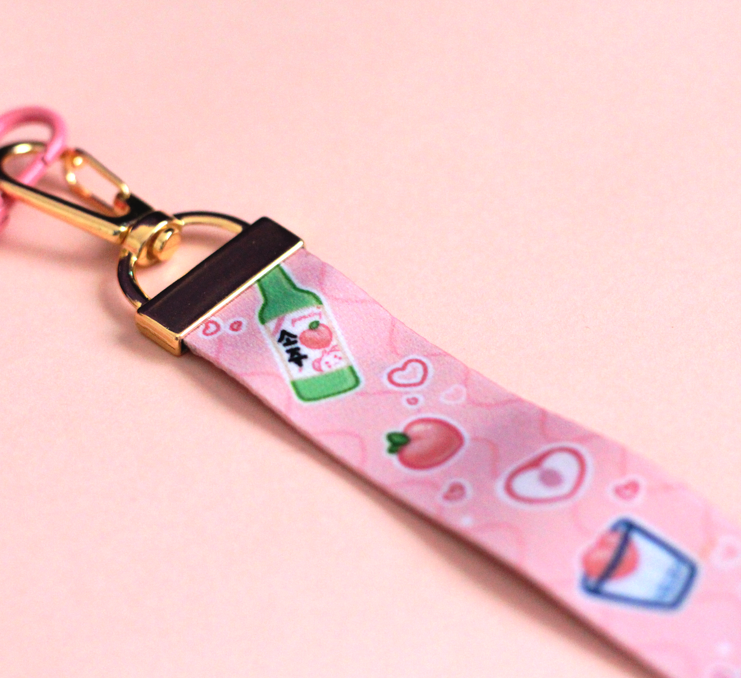 Peach Soju Lanyard Acrylic Charm