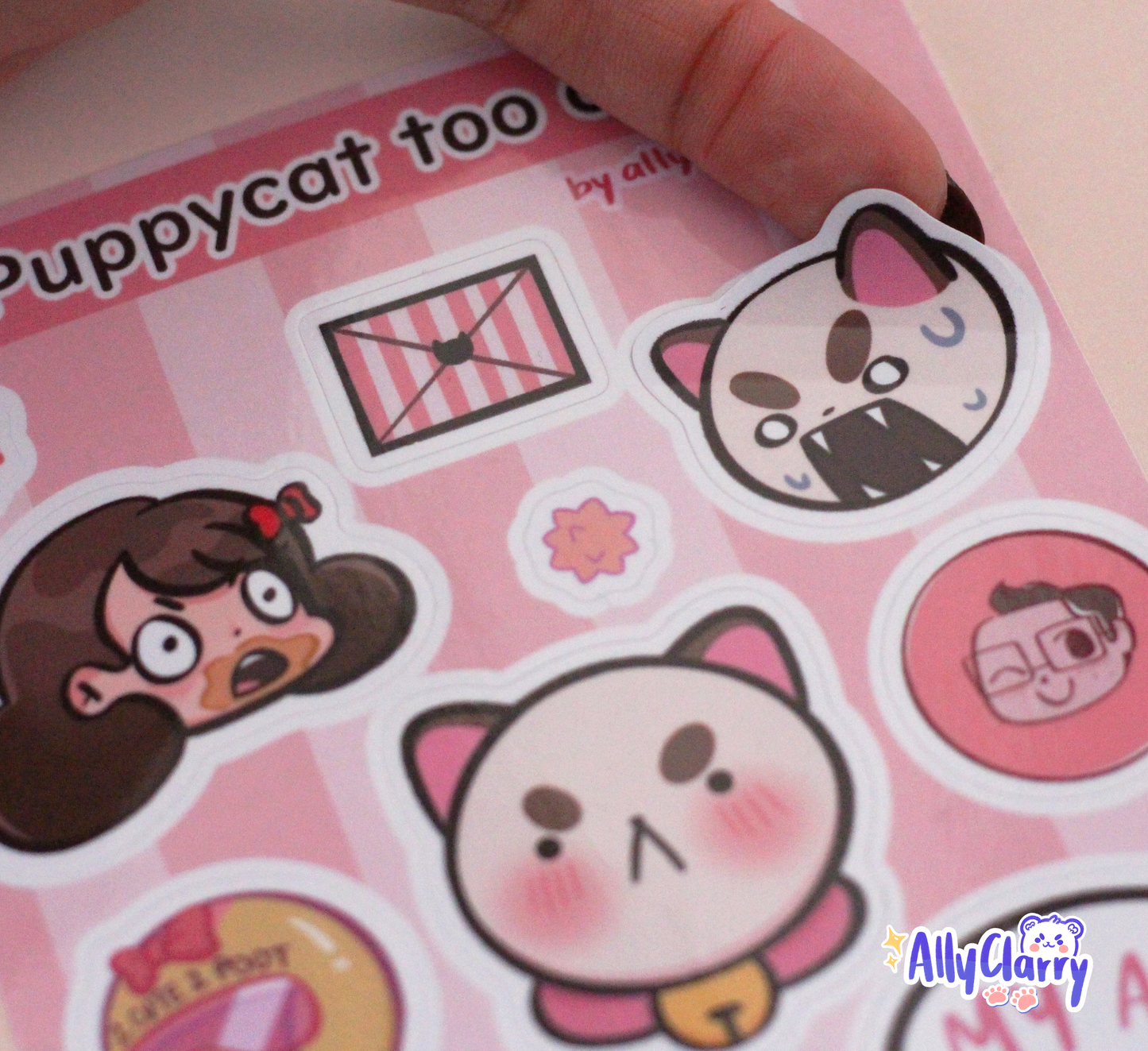 Bee & Puppycat too cute Vinyl Sticker Sheet