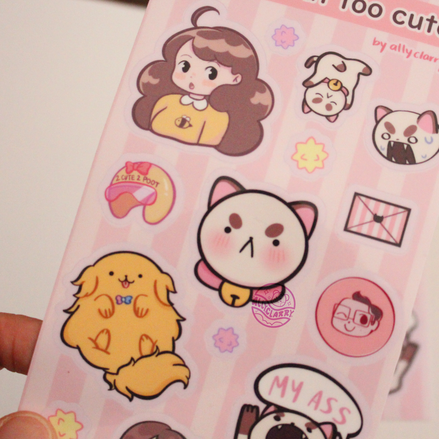 Bee & Puppycat too cute Vinyl Sticker Sheet