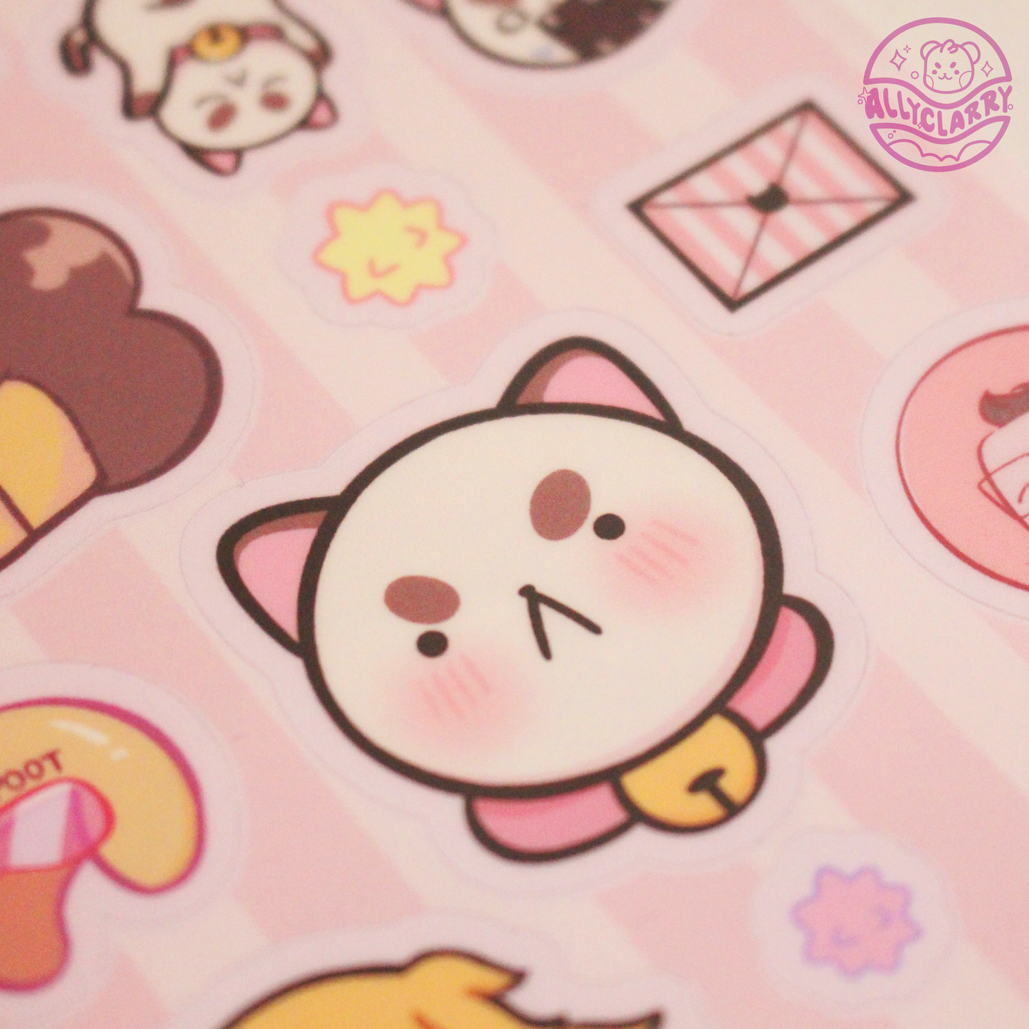 Bee & Puppycat too cute Vinyl Sticker Sheet