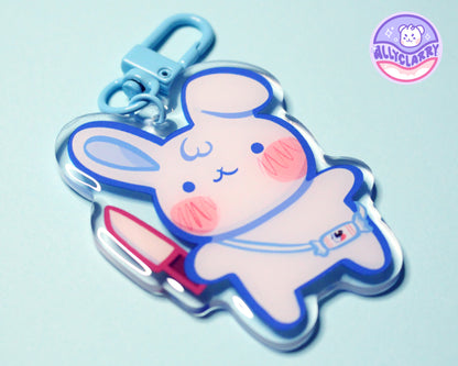 Bunny Knife Acrylic Charm