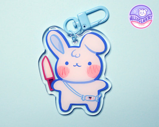 Bunny Knife Acrylic Charm