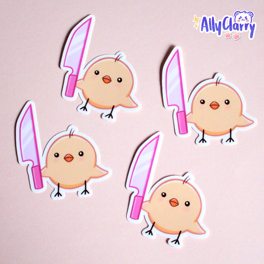 Chicken Knife matte vinyl sticker
