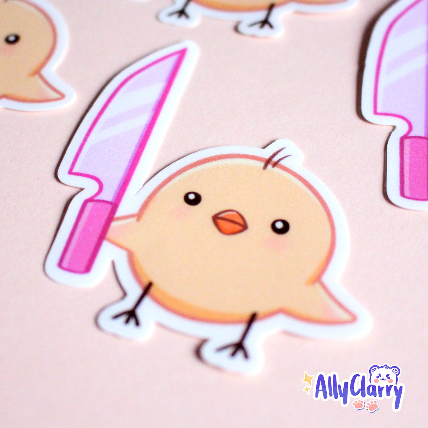 Chicken Knife matte vinyl sticker