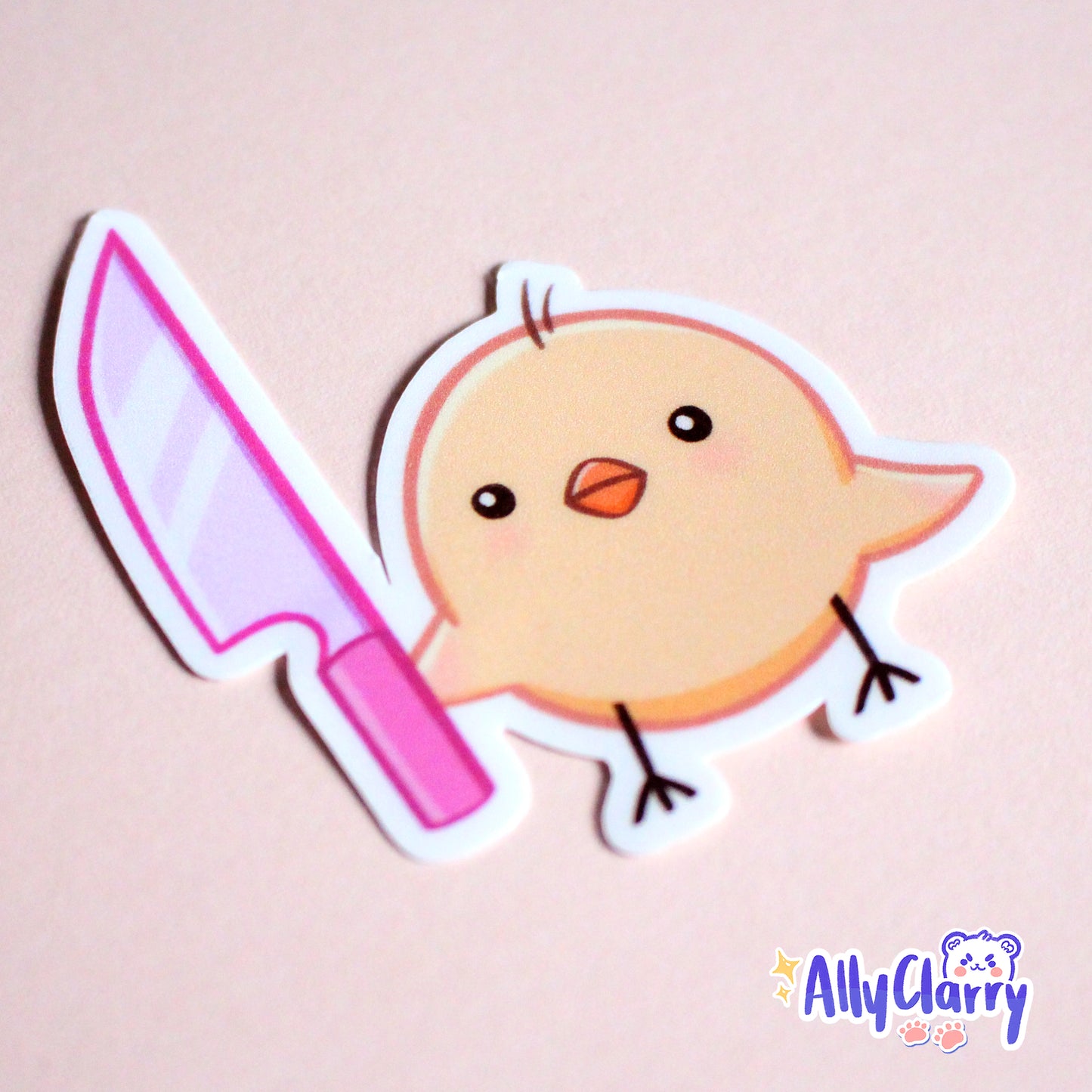 Chicken Knife matte vinyl sticker