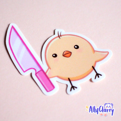 Chicken Knife matte vinyl sticker