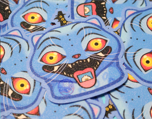 Derpy K-Pop Demon Hunters glitter vinyl sticker