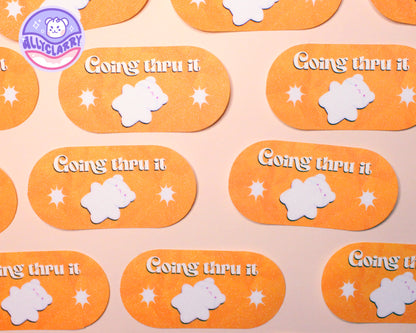 Going Thru It glitter vinyl sticker