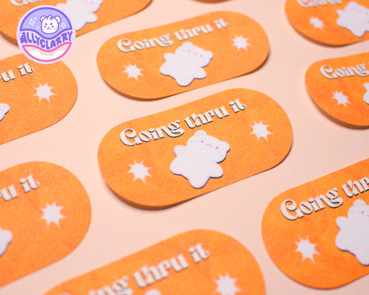 Going Thru It glitter vinyl sticker