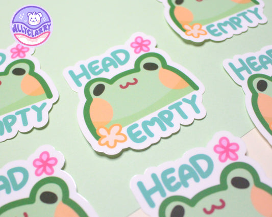 Head Empty Frog vinyl sticker
