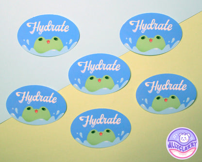 Hydrate vinyl sticker