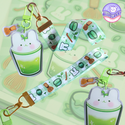 Matcha Bun Lanyard Acrylic Charm