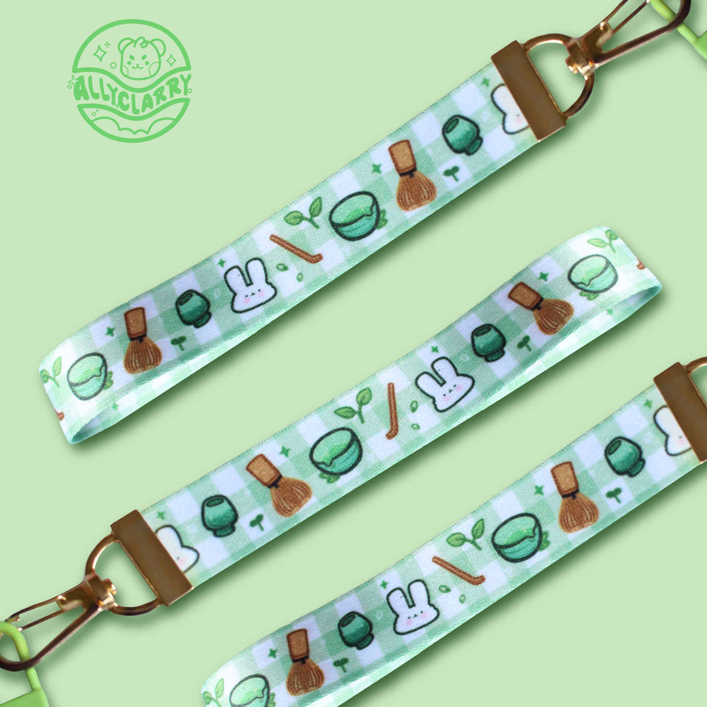 Matcha Bun Lanyard Acrylic Charm