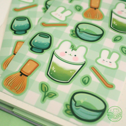 Matcha Bunny Vinyl Sticker Sheet