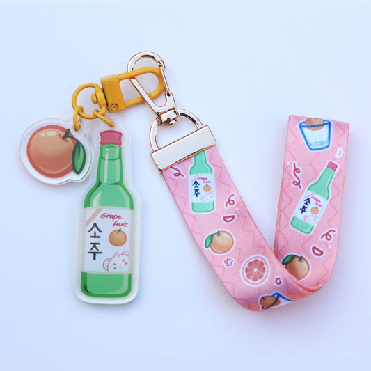 Grapefruit Soju Lanyard Acrylic Charm