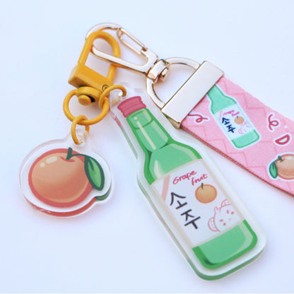 Grapefruit Soju Lanyard Acrylic Charm