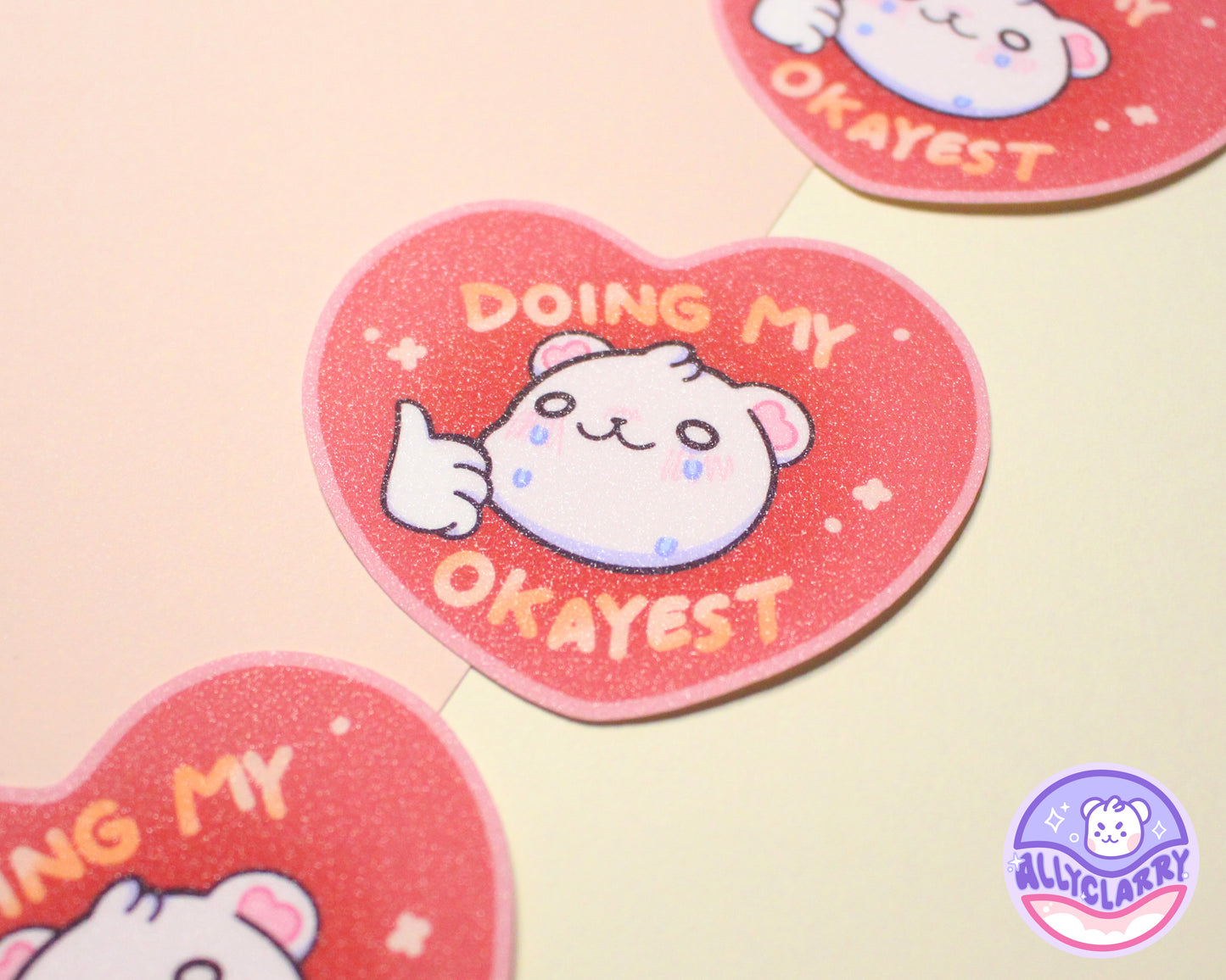 Doing My Okayest glitter vinyl sticker