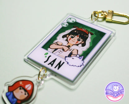 San & Ashitaka Connect Acrylic Charm