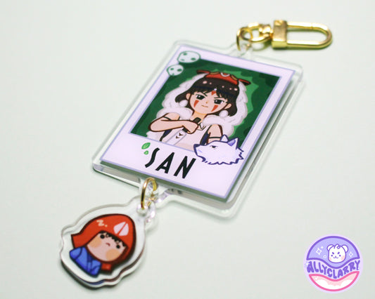 San & Ashitaka Connect Acrylic Charm