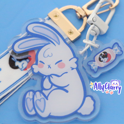 White Rabbit Lanyard Acrylic Charm