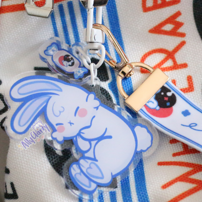 White Rabbit Lanyard Acrylic Charm