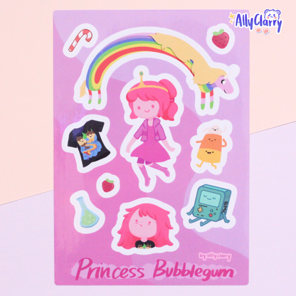 Bubblegum and Marceline Daily Lives sticker sheets