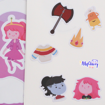 Bubblegum and Marceline Daily Lives sticker sheets