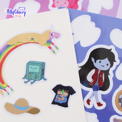Bubblegum and Marceline Daily Lives sticker sheets