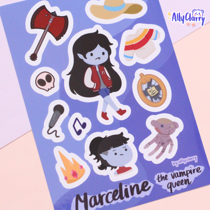 Bubblegum and Marceline Daily Lives sticker sheets