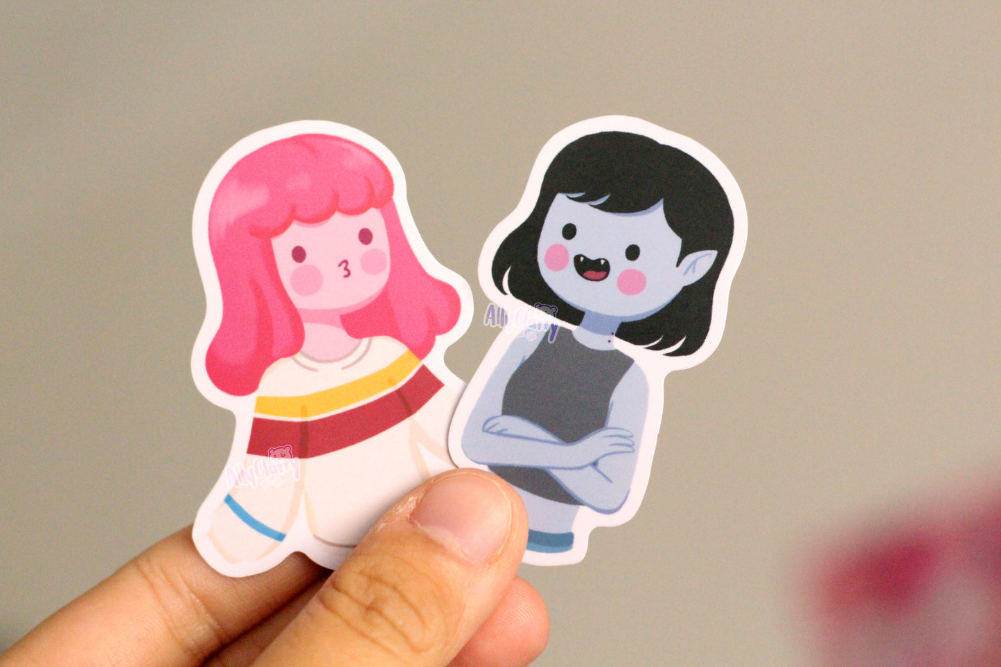 Princess Bubblegum and Marceline vinyl stickers