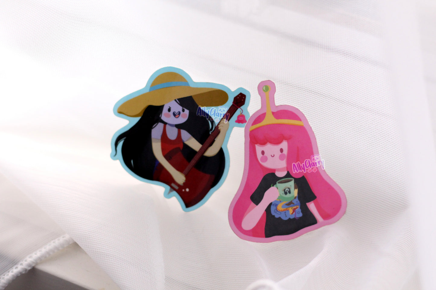 Princess Bubblegum and Marceline vinyl stickers