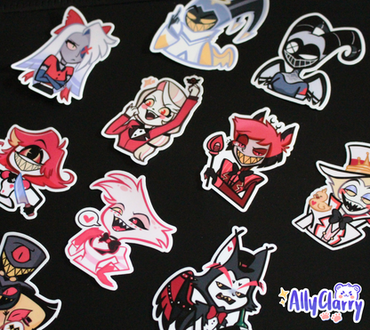 Hazbin Hotel Crew vinyl stickers